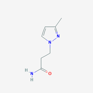 molecular formula C7H11N3O B14907117 3-(3-methyl-1H-pyrazol-1-yl)propanamide 