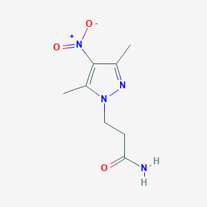 molecular formula C8H12N4O3 B14907121 3-(3,5-dimethyl-4-nitro-1H-pyrazol-1-yl)propanamide 