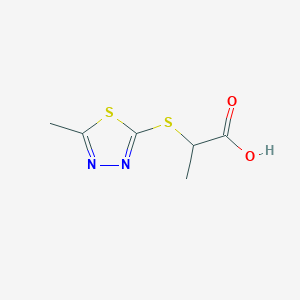 2-[(5-Methyl-1,3,4-thiadiazol-2-yl)sulfanyl]propanoic acid