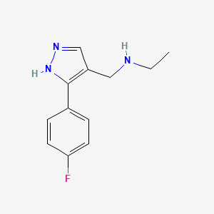 n-((3-(4-Fluorophenyl)-1h-pyrazol-4-yl)methyl)ethanamine