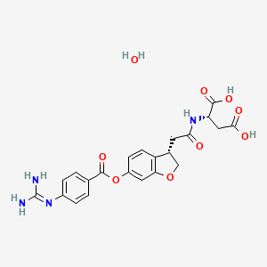 molecular formula C22H24N4O9 B14907140 Sucunamostat hydrate 