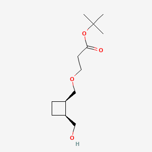 molecular formula C13H24O4 B14907167 tert-Butyl 3-(((1R,2S)-2-(hydroxymethyl)cyclobutyl)methoxy)propanoate 