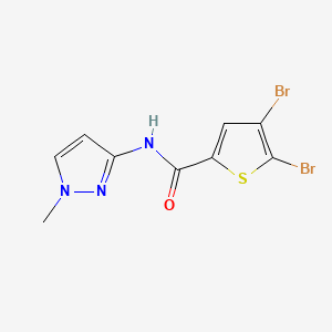 molecular formula C9H7Br2N3OS B14907186 4,5-dibromo-N-(1-methyl-1H-pyrazol-3-yl)thiophene-2-carboxamide 