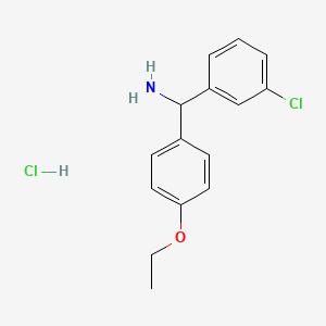 molecular formula C15H17Cl2NO B1490719 (3-Chlorophenyl)(4-ethoxyphenyl)methanamine hydrochloride CAS No. 1423028-97-0