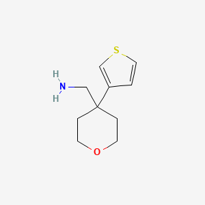 molecular formula C10H15NOS B1490720 {[4-(3-thienyl)tetrahydro-2H-pyran-4-yl]methyl}amine CAS No. 1447965-82-3