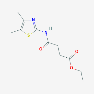 molecular formula C11H16N2O3S B14907244 Ethyl 4-((4,5-dimethylthiazol-2-yl)amino)-4-oxobutanoate 