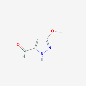 molecular formula C5H6N2O2 B14907253 5-methoxy-1H-pyrazole-3-carbaldehyde 