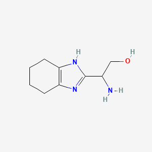 molecular formula C9H15N3O B1490730 2-amino-2-(4,5,6,7-tetrahydro-1H-benzimidazol-2-yl)ethanol CAS No. 1428233-93-5