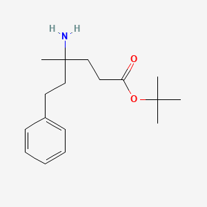 tert-Butyl 4-amino-4-methyl-6-phenylhexanoate