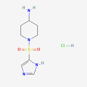 molecular formula C8H15ClN4O2S B1490734 1-(1H-imidazol-4-ylsulfonyl)piperidin-4-amine hydrochloride CAS No. 2098021-12-4