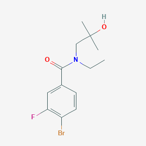 molecular formula C13H17BrFNO2 B14907357 4-bromo-N-ethyl-3-fluoro-N-(2-hydroxy-2-methylpropyl)benzamide 