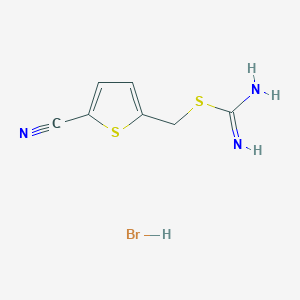 molecular formula C7H8BrN3S2 B1490736 (5-Cyano-2-thienyl)methyl imidothiocarbamate hydrobromide CAS No. 1379369-47-7