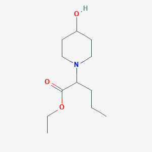 molecular formula C12H23NO3 B14907368 Ethyl 2-(4-hydroxypiperidin-1-yl)pentanoate 