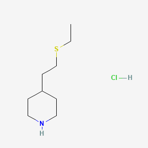 molecular formula C9H20ClNS B1490738 4-[2-(Ethylsulfanyl)ethyl]piperidine hydrochloride CAS No. 1864064-55-0
