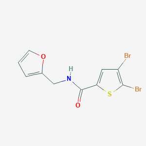 molecular formula C10H7Br2NO2S B14907380 4,5-dibromo-N-(furan-2-ylmethyl)thiophene-2-carboxamide 