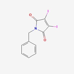 molecular formula C11H7I2NO2 B14907384 1-Benzyl-3,4-diiodo-1H-pyrrole-2,5-dione 