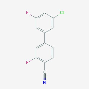 4-(3-Chloro-5-fluorophenyl)-2-fluorobenzonitrile