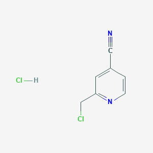 molecular formula C7H6Cl2N2 B1490741 2-(Chloromethyl)isonicotinonitrile hydrochloride CAS No. 1609396-24-8