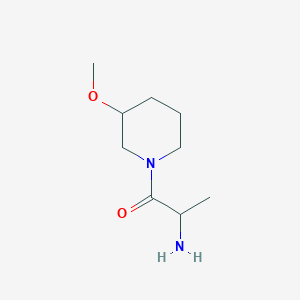 molecular formula C9H18N2O2 B1490742 2-氨基-1-(3-甲氧基哌啶-1-基)丙酮 CAS No. 1594570-13-4