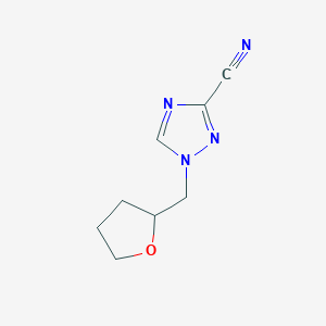 molecular formula C8H10N4O B14907420 1-((Tetrahydrofuran-2-yl)methyl)-1h-1,2,4-triazole-3-carbonitrile 