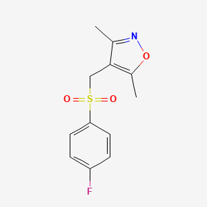 4-(((4-Fluorophenyl)sulfonyl)methyl)-3,5-dimethylisoxazole