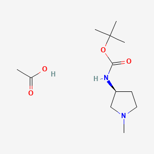 molecular formula C12H24N2O4 B14907436 tert-Butyl (S)-(1-methylpyrrolidin-3-yl)carbamate acetate 