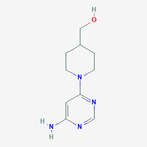 molecular formula C10H16N4O B1490744 (1-(6-氨基嘧啶-4-基)哌啶-4-基)甲醇 CAS No. 1477836-52-4