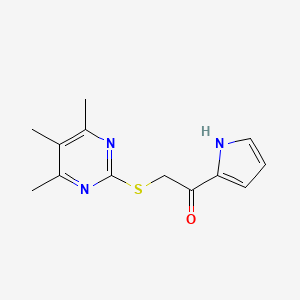 1-(1h-Pyrrol-2-yl)-2-((4,5,6-trimethylpyrimidin-2-yl)thio)ethan-1-one