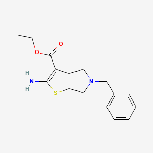 molecular formula C16H18N2O2S B1490745 ethyl 2-amino-5-benzyl-5,6-dihydro-4H-thieno[2,3-c]pyrrole-3-carboxylate CAS No. 1428234-24-5