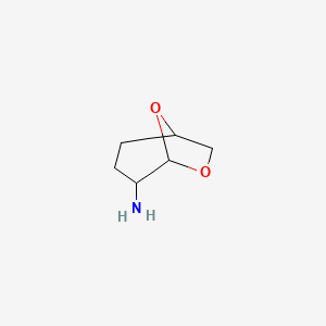 molecular formula C6H11NO2 B14907454 6,8-Dioxabicyclo[3.2.1]octan-4-amine 