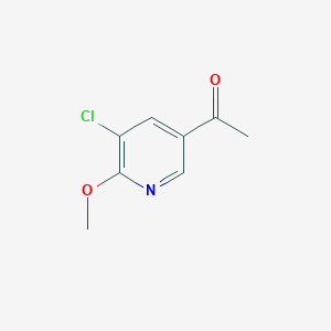 molecular formula C8H8ClNO2 B1490748 1-(5-Chloro-6-methoxypyridin-3-YL)ethanone CAS No. 1196152-96-1