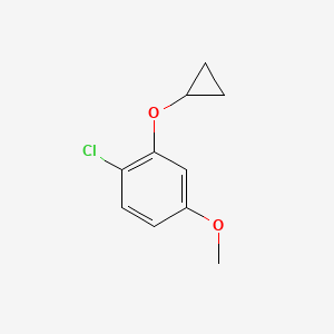 molecular formula C10H11ClO2 B1490749 1-Chloro-2-cyclopropoxy-4-methoxybenzene CAS No. 1243408-05-0