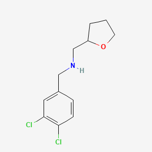 molecular formula C12H15Cl2NO B14907501 1-(3,4-dichlorophenyl)-N-(tetrahydrofuran-2-ylmethyl)methanamine 