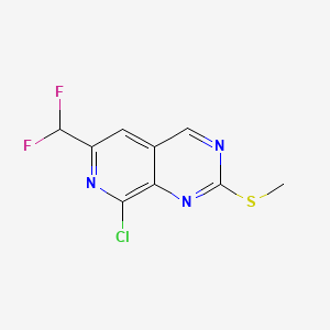 8-Chloro-6-(difluoromethyl)-2-(methylthio)pyrido[3,4-d]pyrimidine