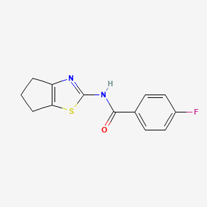 molecular formula C13H11FN2OS B14907537 n-(5,6-Dihydro-4h-cyclopenta[d]thiazol-2-yl)-4-fluorobenzamide 