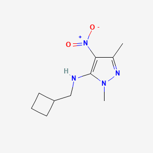 N-(cyclobutylmethyl)-1,3-dimethyl-4-nitro-1H-pyrazol-5-amine