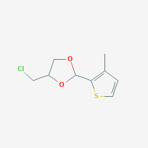 molecular formula C9H11ClO2S B1490757 4-(Chloromethyl)-2-(3-methylthiophen-2-yl)-1,3-dioxolane CAS No. 1548618-13-8