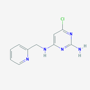 molecular formula C10H10ClN5 B14907598 6-Chloro-N4-(pyridin-2-ylmethyl)pyrimidine-2,4-diamine 