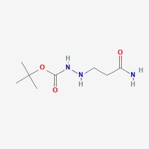 B149076 Hydrazinecarboxylic acid, 2-(3-amino-3-oxopropyl)-, 1,1-dimethylethyl ester CAS No. 133382-89-5