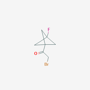 molecular formula C7H8BrFO B14907600 2-Bromo-1-(3-fluorobicyclo[1.1.1]pentan-1-yl)ethan-1-one 