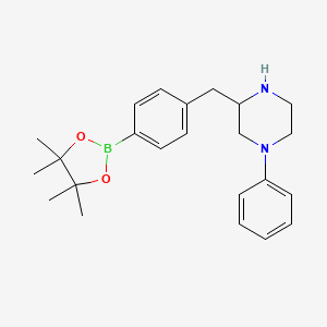 1-Phenyl-3-[[4-(4,4,5,5-tetramethyl-1,3,2-dioxaborolan-2-yl)phenyl]methyl]piperazine