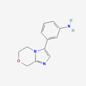[3-(5,6-dihydro-8H-imidazo[2,1-c][1,4]oxazin-3-yl)phenyl]amine