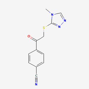 4-(2-((4-Methyl-4h-1,2,4-triazol-3-yl)thio)acetyl)benzonitrile