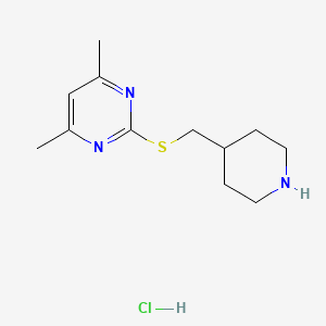4,6-Dimethyl-2-((piperidin-4-ylmethyl)thio)pyrimidine hydrochloride
