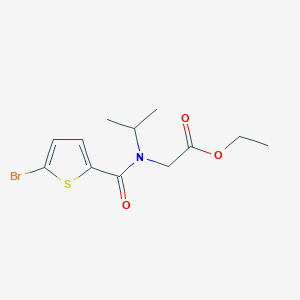 molecular formula C12H16BrNO3S B14907660 Ethyl n-(5-bromothiophene-2-carbonyl)-n-isopropylglycinate 