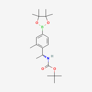 (R)-tert-Butyl (1-(2-methyl-4-(4,4,5,5-tetramethyl-1,3,2-dioxaborolan-2-yl)phenyl)ethyl)carbamate