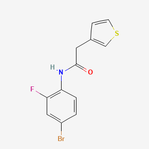 molecular formula C12H9BrFNOS B14907697 N-(4-bromo-2-fluorophenyl)-2-(thiophen-3-yl)acetamide 