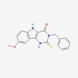 molecular formula C18H15N3O2S B14907700 3-benzyl-8-methoxy-2-sulfanyl-3,5-dihydro-4H-pyrimido[5,4-b]indol-4-one 