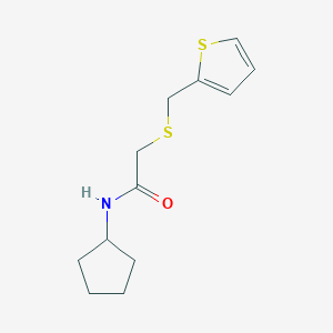 n-Cyclopentyl-2-((thiophen-2-ylmethyl)thio)acetamide