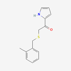 2-((2-Methylbenzyl)thio)-1-(1h-pyrrol-2-yl)ethan-1-one